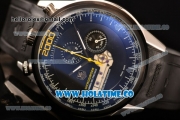 Tag Heuer Mikrogirder 2000 Chrono Miyota Quartz Steel Case with Black Dial and PVD Bezel - Yellow Second Hand