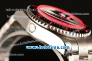Rolex Sea-Dweller Deepsea Asia 2813 Automatic Steel Case/Strap with Black Dial and Hot Pink Diver Index