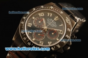 Rolex Daytona Chronograph Swiss Valjoux 7750 Automatic Movement PVD Case with Blue Dial and White Markers
