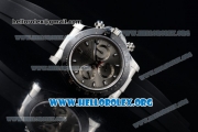 Rolex Daytona Chrono Clone Rolex 4130 Automatic Steel Case with Grey Dial Ceramic Bezel and Black Rubber Strap (EF)