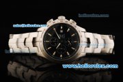 Tag Heuer Link Chronograph 200 Meters Quartz Black Dial with Steel Bezel and Strap