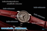 Mido Baroncelli II Swiss ETA 2824 Automatic Steel Case with Brown Leather Strap and White Dial