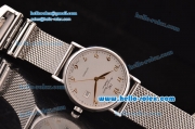 IWC Portofino Swiss ETA 2892 Automatic Steel Case with Gold Arabic Numeral Markers and White Dial