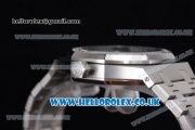 Audemars Piguet Royal Oak Clone AP Calibre 3120 Automatic Stainless Steel Case/Bracelet with White Dial Stick Markers and Diamonds Bezel - 1:1 (J12)
