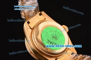 Rolex Datejust Lady 2813 Automatic Gold Case with Diamond and Diamond Bezel ETA Coating