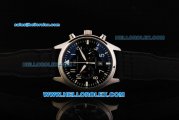 IWC Portugieser Chronograph Quartz Movement Steel Case with Black Dial and White Markers