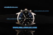 IWC Portugieser Chronograph Quartz Movement Steel Case with Black Dial and White Markers