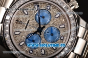 Rolex Daytona Swiss Valjoux 7750 Automatic Full Steel with Diamonds Dial and White Stick Markers (G59)
