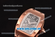 Richard Mille RM 007 Miyota 9015 Automatic Rose Gold Case with White Inner Bezel and Arabic Numeral Markers (K)