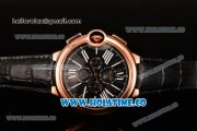 Cartier Ballon Bleu De 44MM Asia Automatic Rose Gold Case with Black Dial and White Roman Numeral Markers