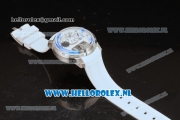 HYT H1 Iceberg Clone HTY Cal.101 Manual Winding Steel Case with White Dial and White Rubber Strap