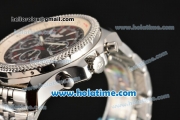 Breitling For Bentley Asia Valjoux 7750 Automatic Movement White Bezel with Brown Dial and SS Strap