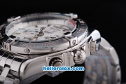 Breitling BlackBird Working Chronograph 7750 Automatic Movement with White Dial