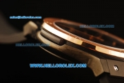 Hublot Classic Fusion Swiss ETA 2824 Automatic PVD Case with Rose Gold Bezel and Black Mesh Dia-Black Rubber Strap