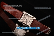 Cartier Tank MC Swiss ETA 2824 Automatic Steel Case with White Dial and Black Roman Numeral Markers