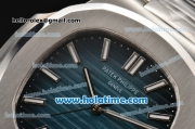 Patek Philippe Nautilus Miyota 9015 Automatic Full Steel with Blue Dial and White Stick Markers