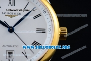 Longines Master Swiss ETA 2824 Automatic Two Tone Case with White Dial and Yellow Gold/Steel Bracelet (AAAF)