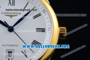 Longines Master Swiss ETA 2824 Automatic Two Tone Case with White Dial and Yellow Gold/Steel Bracelet (AAAF)