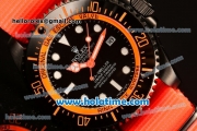 Rolex Sea-Dweller Deepsea Asia 2813 Automatic PVD Case with Orange Nylon Strap and Orange Diver Index