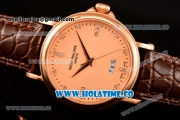 Patek Philippe Calatrava Miyota Quartz Rose Gold Case with Diamonds Markers and Rose Gold Dial