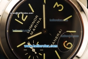 Panerai Luminor Marina Pam 111 Swiss ETA 6497 Manual Winding Movement Full Steel with Black Dial and Green Markers