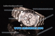 Rolex Daytona Chrono Swiss Valjoux 7750 Automatic Stainless Steel Case/Bracelet with White Dial and Stick Markers (BP)