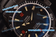 Omega Seamaster Planet Ocean Swiss ETA 2836 Automatic PVD Case/Strap with Black Dial