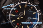 Omega Seamaster Planet Ocean Swiss ETA 2836 Automatic PVD Case/Strap with Black Dial