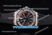 Audemars Piguet Royal Oak Offshore Diver Swiss Valjoux 7750 Automatic Steel Case with Black Dial Black Rubber Strap and Stick/Arabic Numeral Markers (EF)