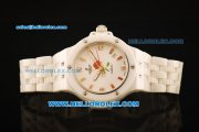 Hublot Big Bang Swiss ETA Quartz Full White Ceramic with White Dial-Ladies'