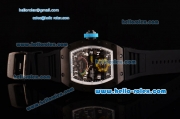 Richard Mille RM036 ST28-UP Automatic PVD Case with Black Rubber Strap White Markers and Skeleton Dial - 7750 Coating