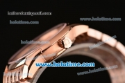 Omega De Ville Co-Axial Swiss ETA 2836 Automatic Rose Gold Case and Strap with White Dial