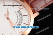 Jaeger-LECoultre Master Swiss ETA 2824 Automatic Rose Gold Case with White Dial and Stick Markers