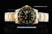 Rolex GMT Master II Swiss ETA 2836 Automatic Movement Steel Case with Green Dial/Bezel and Two Tone Strap