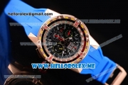 Richard Mille RM 60-01 Asia 2813 Automatic Rose Gold Case with Skeleton Dial and Blue Rubber Strap Rose Gold Bezel (EF)