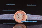 Versace Swiss ETA Quartz Rose Gold Case with Dimond Bezel and White MOP Dial-Purple Leather Strap