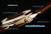 Panerai Radiomir Swiss ETA 6497 Manual Winding Steel Case with Black Dial and Brown Leather Strap