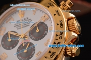 Rolex Daytona Chronograph Swiss Valjoux 7750 Auotmaitc Gold Case with Gold Numeral Markers