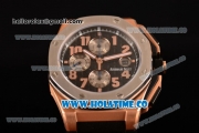 Audemars Piguet Royal Oak Offshore Clone AP Calibre 3126 Automatic Rose Gold with Arabic Numeral Markers and Black Dial - Steel Bezel (EF)