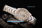 Tag Heuer Link 200 Meters Swiss Quartz Movement White Dial with Diamond Bezel/Markers and SS Strap-Lady Model