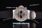 Ulysse Nardin Maxi Marine Chronograph Miyota Quartz Movement Steel Case with White/Silver Dial