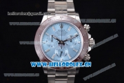 Rolex Daytona Clone Rolex 4130 Automatic Stainless Steel Case/Bracelet with Blue Dial and Stick Markers (EF)