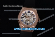 Hublot Classic Fusion Skeleton Asia Automatic Rose Gold Case with Skeleton Dial and Black Rubber Strap