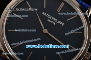 Patek Philippe Calatrava Miyota OS2035 Quartz Steel Case with Blue Dial and Stick Markers