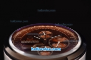 Tag Heuer Mikrogirder 2000 Chronograph Miyota Quartz Steel Case with PVD Bezel - Brown Dial