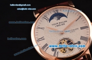 Patek Philippe Complications ST22 Automatic Rose Gold Case with Black Roman Numeral Markers and White Dial - Gold Hands