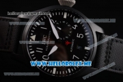 IWC Big Pilot Clone IWC 51111 Automatic PVD Case with Black Dial and Black Leather Strap Arabic Numeral Markers