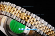 Rolex Datejust Automatic Movement Two Tone with Silver Dial and Numeral Markers