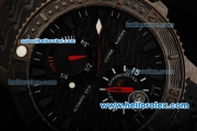 Ulysse Nardin Marine Chronometer Automatic Movement Power Reserve PVD Case with Black Dial and Black Rubber Strap