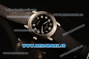 BlancPain Hundred Hours Japanese Miyota 9015 Automatic Steel Case with Black Dial and Black Rubber Strap - (AAAF)